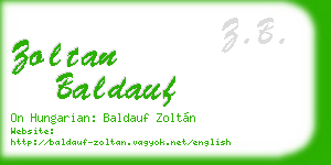 zoltan baldauf business card